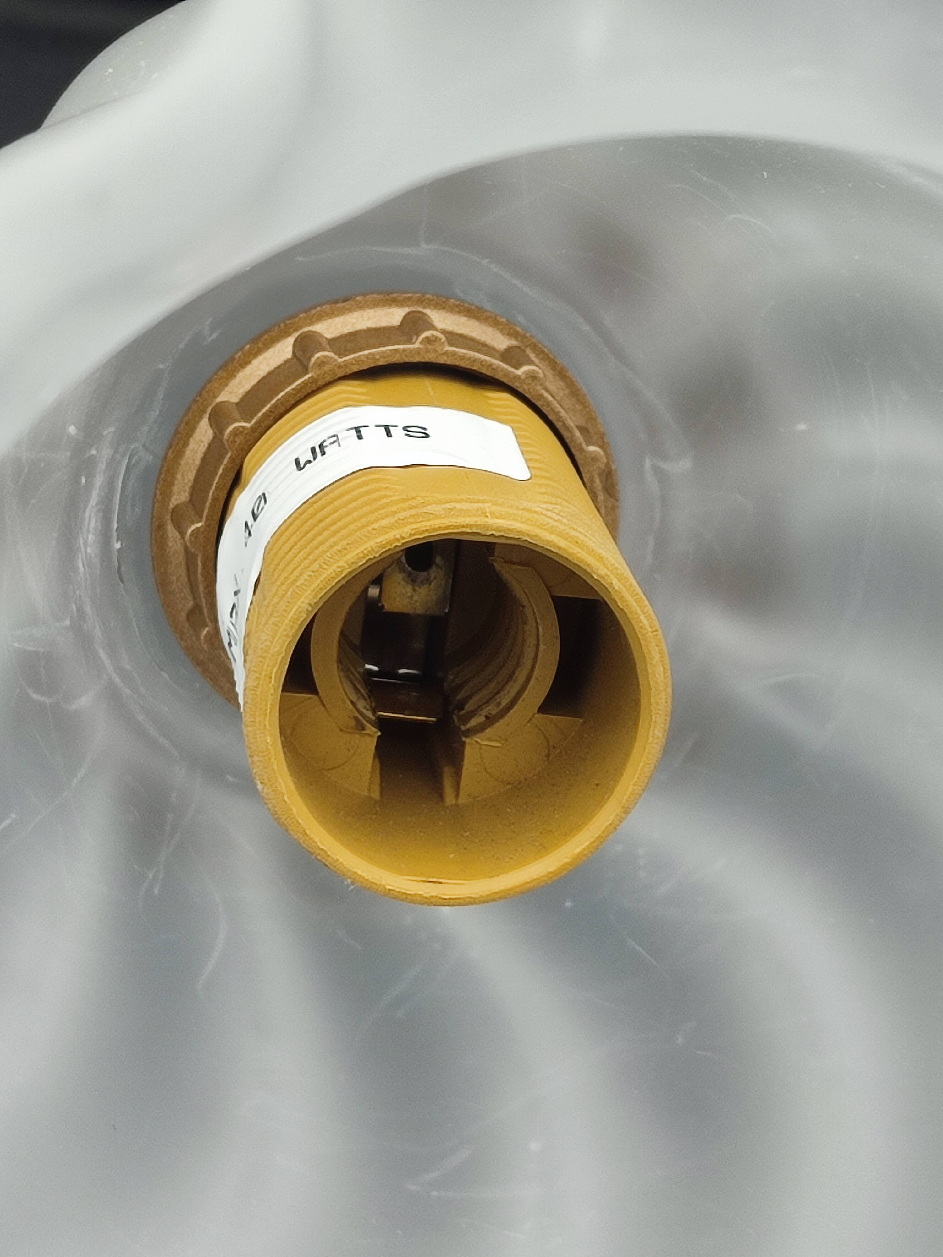 Brass and glass swan neck desk lamp in Art Nouveau style.