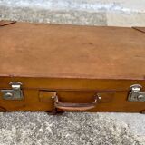 Vintage leather suitcase 1950