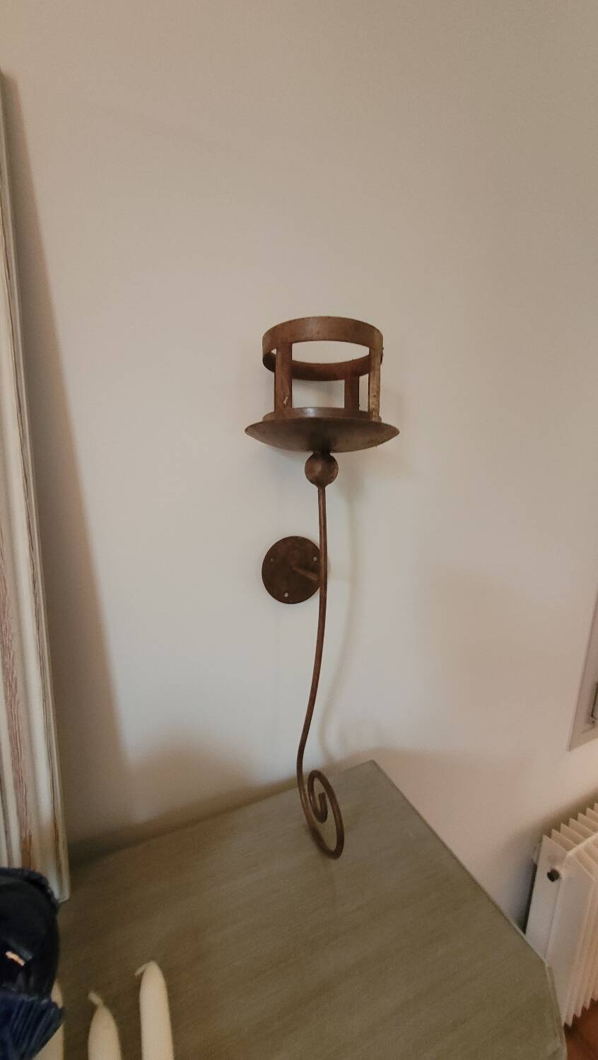Pair of outdoor candlesticks
