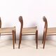 3x Niels Møller Chair Model 75 in Teak, 1960s Denmark