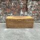Very large vintage wicker and rattan trunk, antique chest.