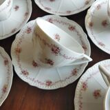 6 tasses Chapus Frères Limoges "Service Perle"