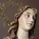 Plaster statuette of the Virgin of Olot with glass eyes. Early 20th century.