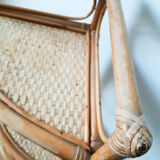 Rattan corner shelf , 50s , vintage French