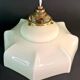 Vintage milky white opaline pendant light