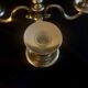 2 candlesticks, candelabras, silver metal, 5 flames, 37 cm