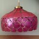 Suspension abat-jour vintage en nacre rose