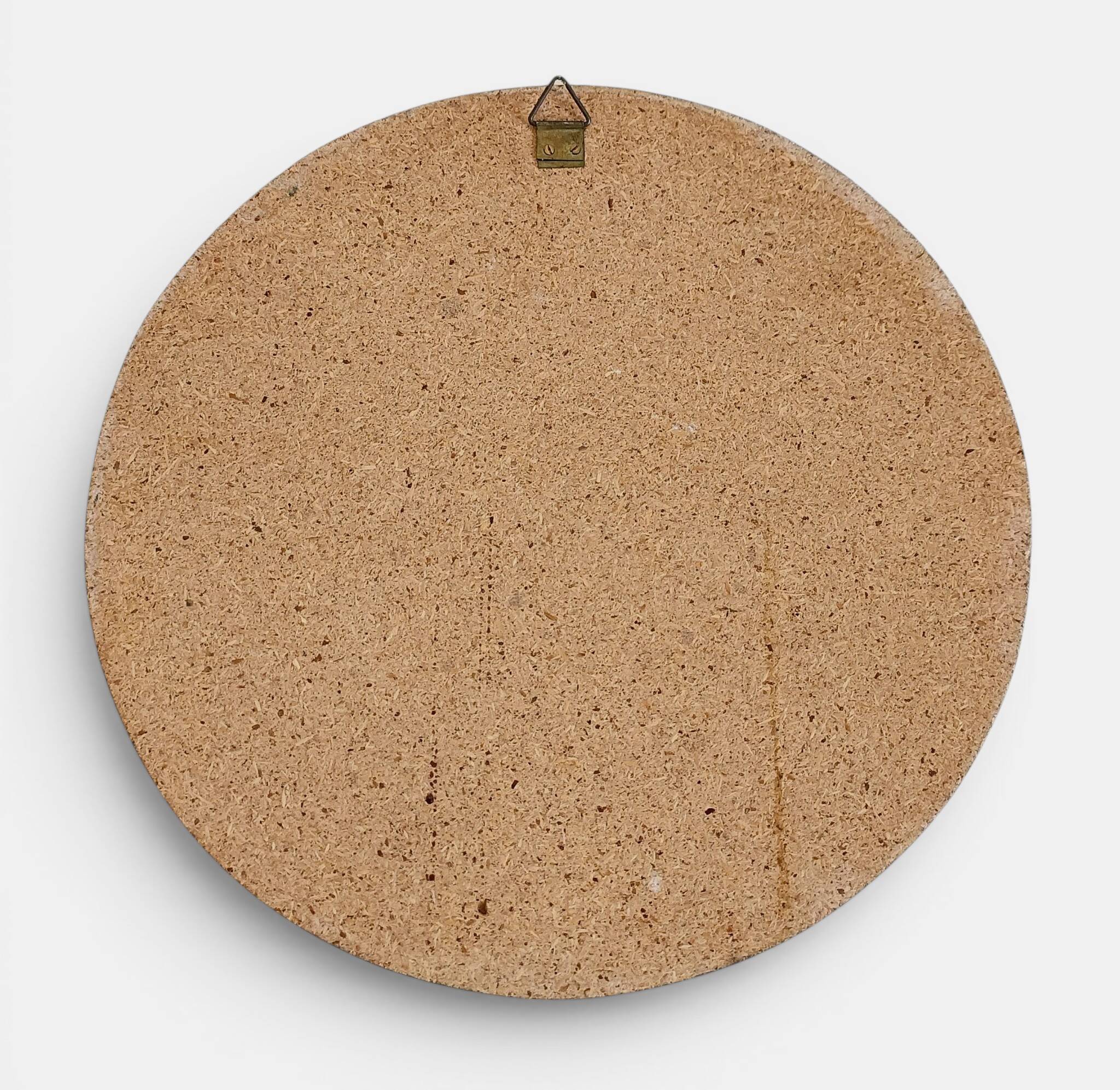 Round mosaic mirror in the style of Vallauris, France circa 1970.