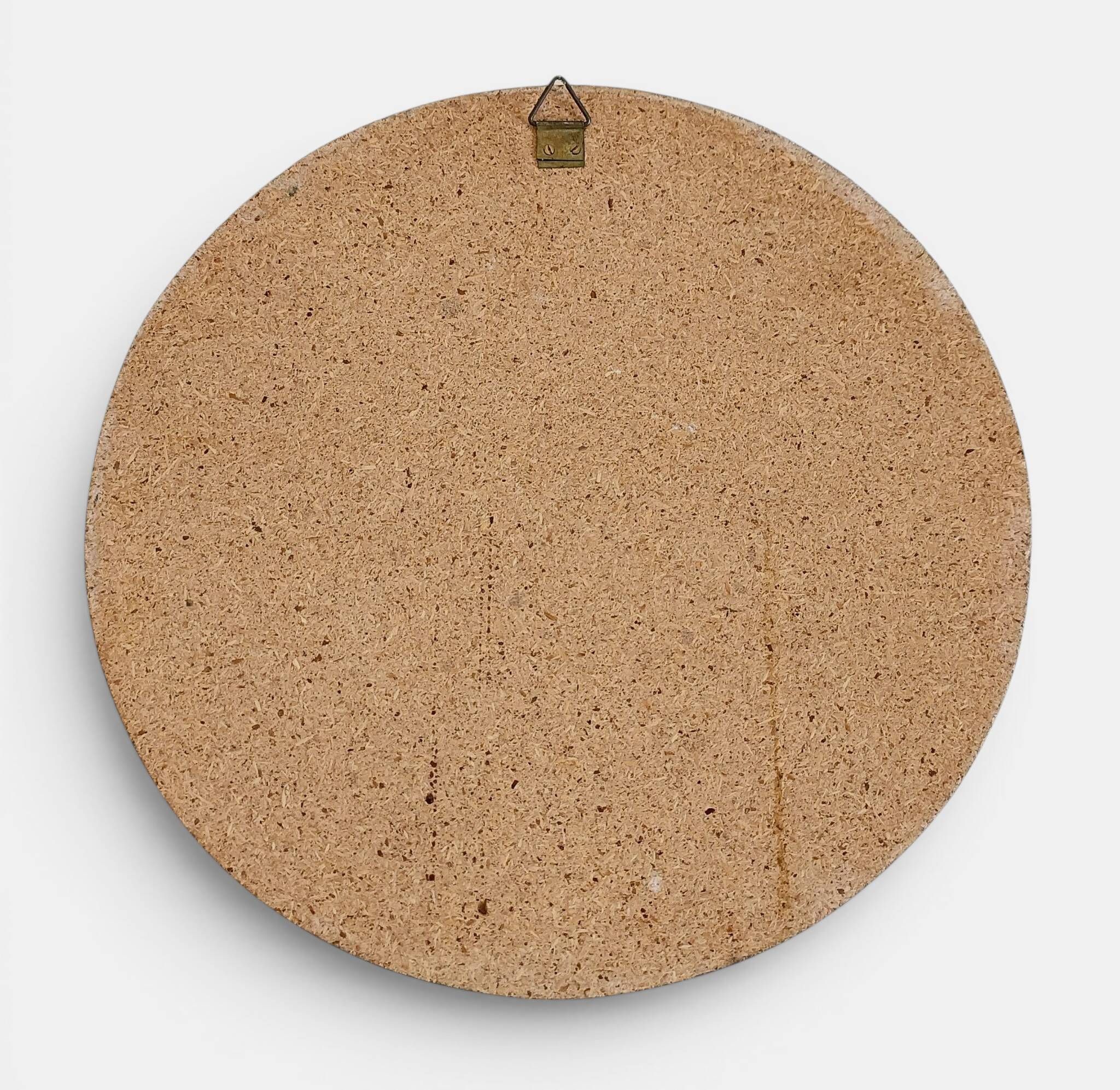 Round mosaic mirror in the style of Vallauris, France circa 1970.