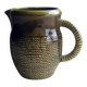 Kaki ceramic jug from Sarreguemines