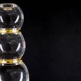 Pair of altuglass candlesticks
