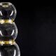 Pair of altuglass candle holders