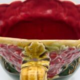 Cache pot art nouveau en barbotine, Onnaing, France 1900