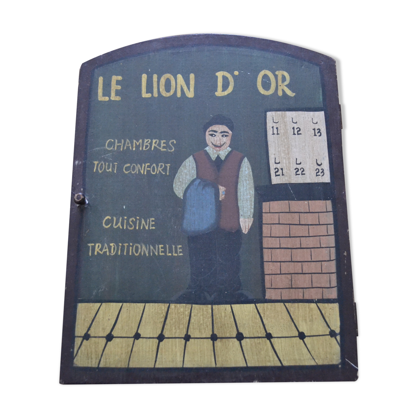 Boite à clés en bois peint