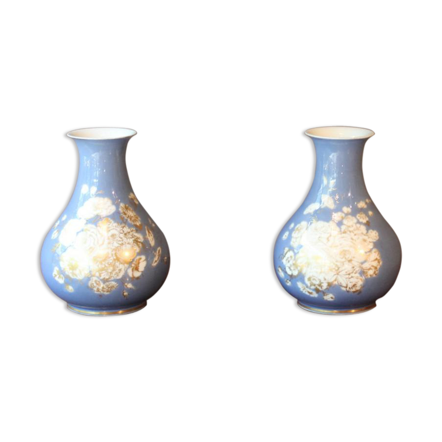 Pair of porcelain XIX vase