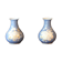 Pair of porcelain XIX vase