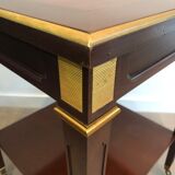 Two-level table in mahogany and brass