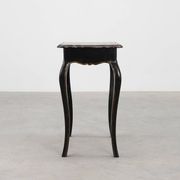 19th Century Black Wooden Side Table with Drawer, France