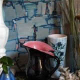 Bicolor pitcher of the Norman Potteries of Louviers 50s