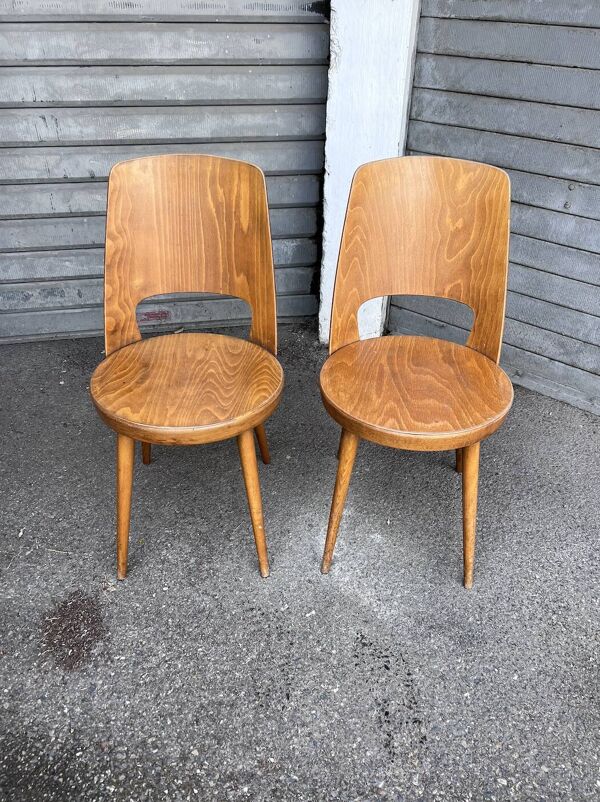 (Lot) 2 Chaises Baumann Mondor (60s)