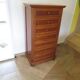 Rare Louis Philippe chest of drawers with 7 drawers from the 80s in cherry wood