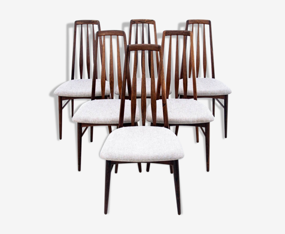 Lot de 6 chaises Niels Koefoed Danemark, années 1960
