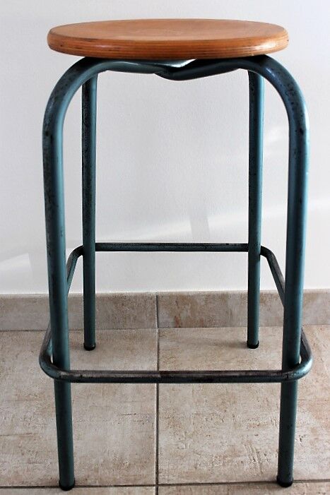 Pair of high industrial stools