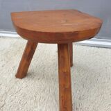 Solid wood tripod milking stool