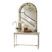 Miroir mural vintage Art déco incurvé