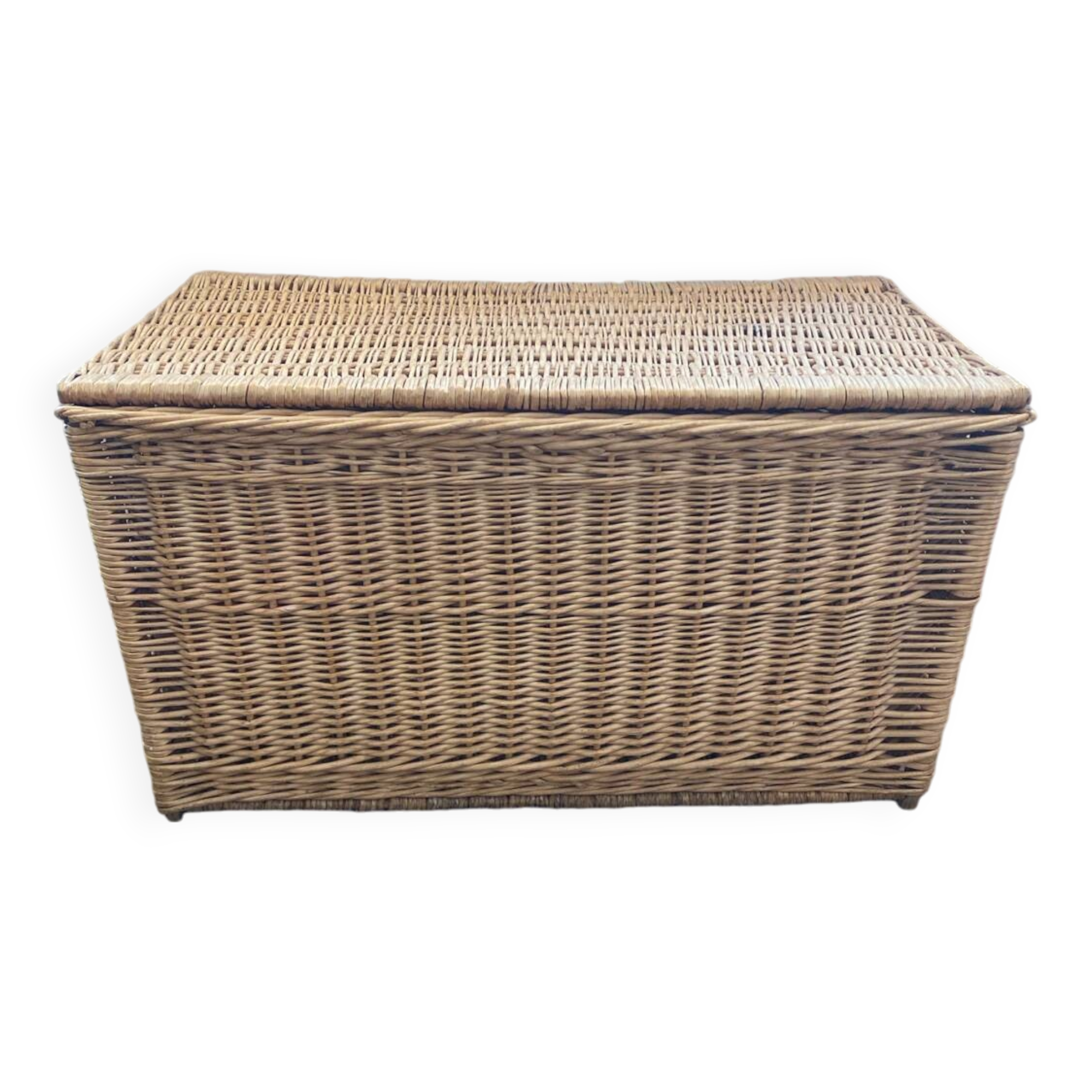 Old wicker trunk