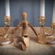DuO pink glass candle holders