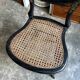 Napoleon III chair in black wood, mother-of-pearl and caning no. 1