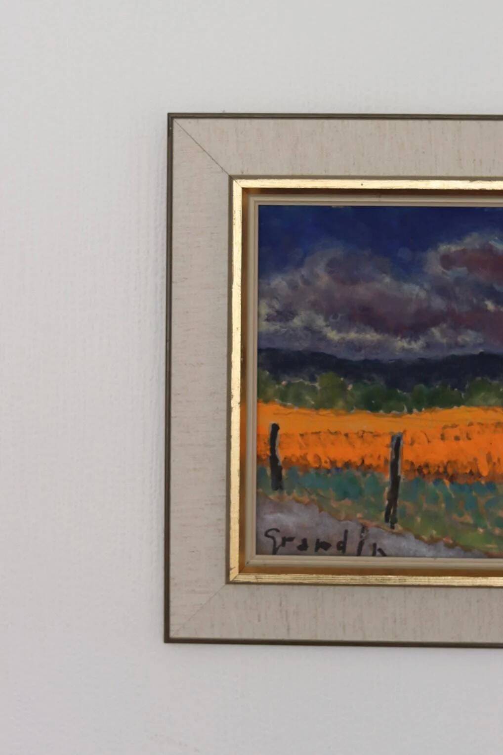 Original Mid Century Swedish Oil on Panel – “Field” by Svan Grandin
