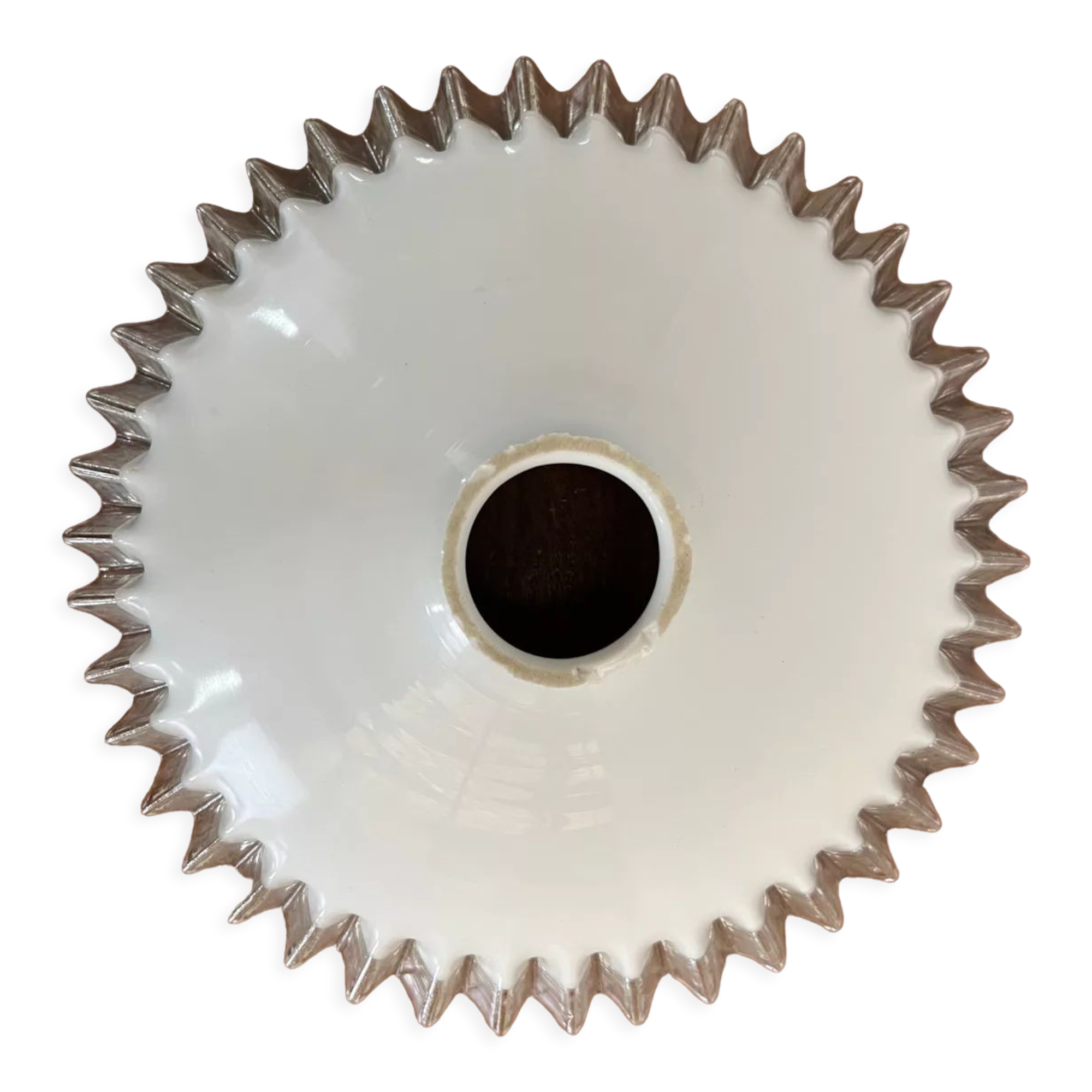 Vintage white opaline suspension