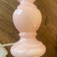 Antique lamp base in rose quartz