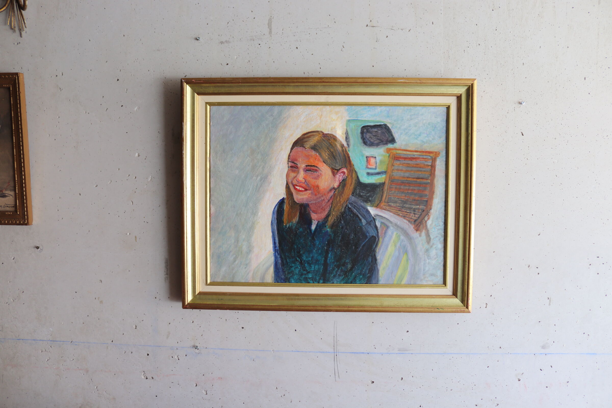 Oil on canvas laughing girl