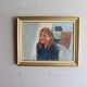 Huile sur toile jeune fille rieuse