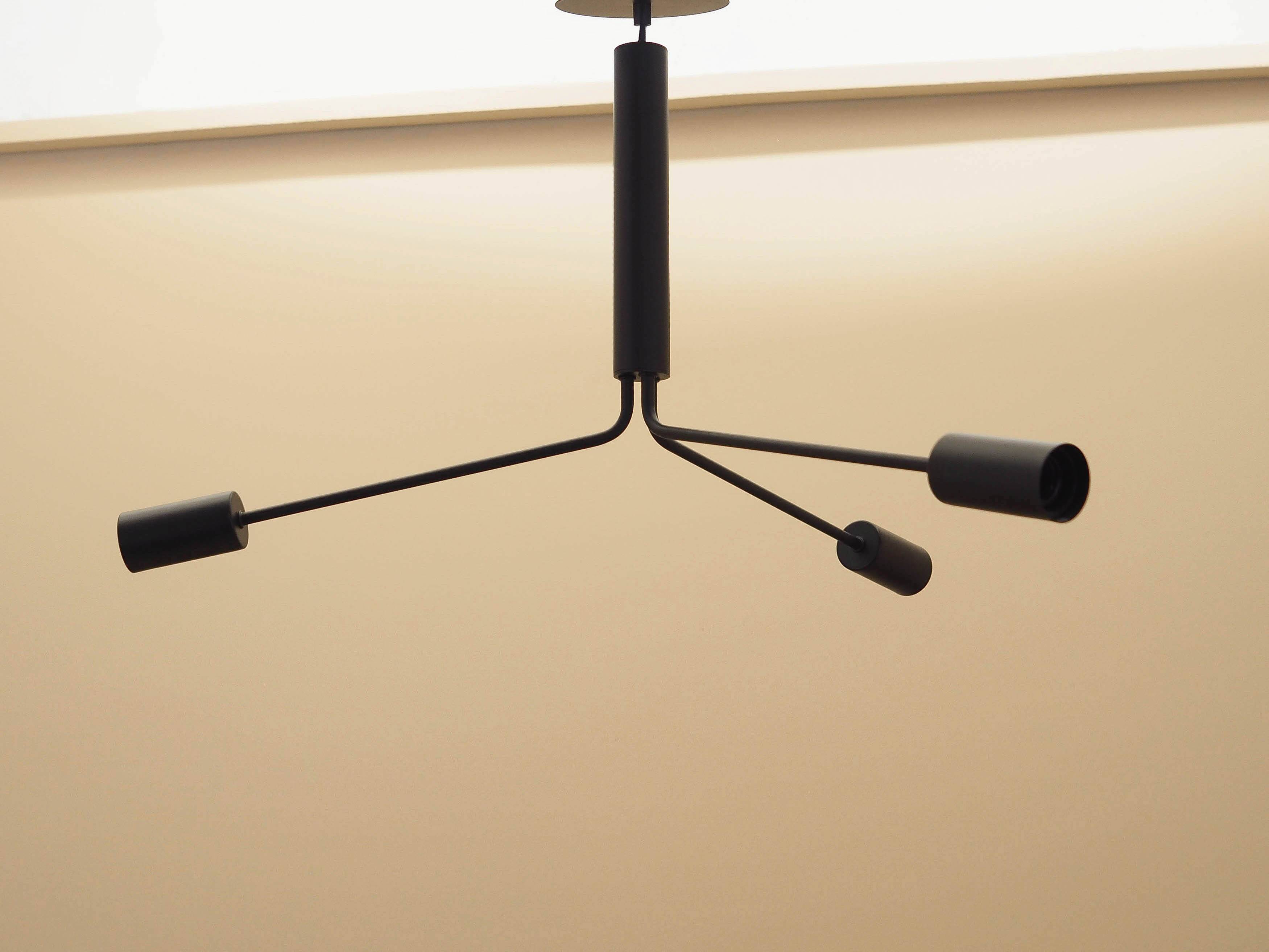 Frandsen pendant lamp black metal three arms 2000s