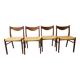 wooden and straw chairs from the 50s