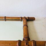 Old barber mirror made of bamboo wood