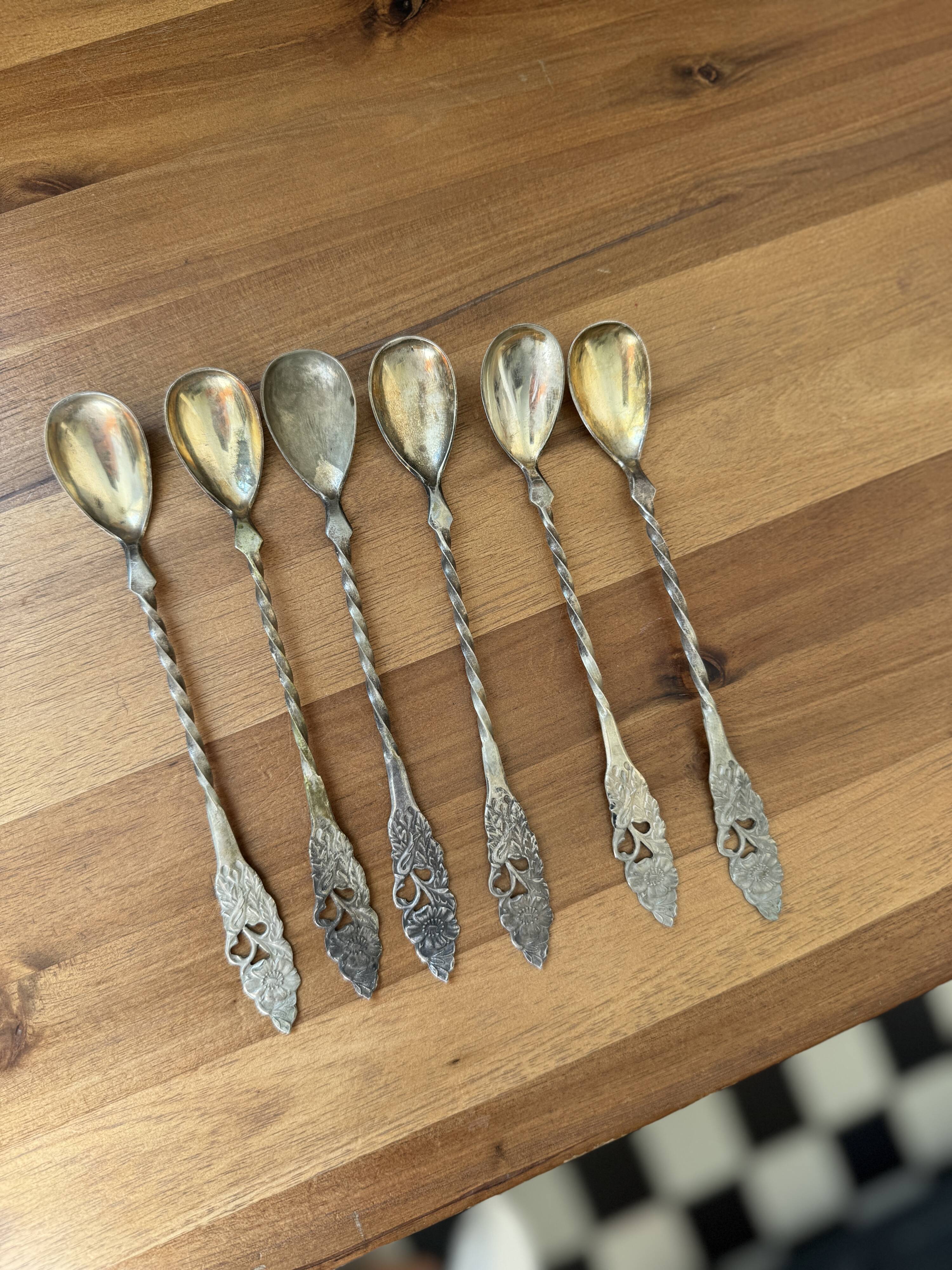 Set of 6 antique spoons