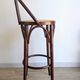 Bistro bar chair in curved wood and cane in Thonet style