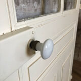 Old wooden glass door