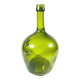 Demijohn green artisanal blown glass early 20th century