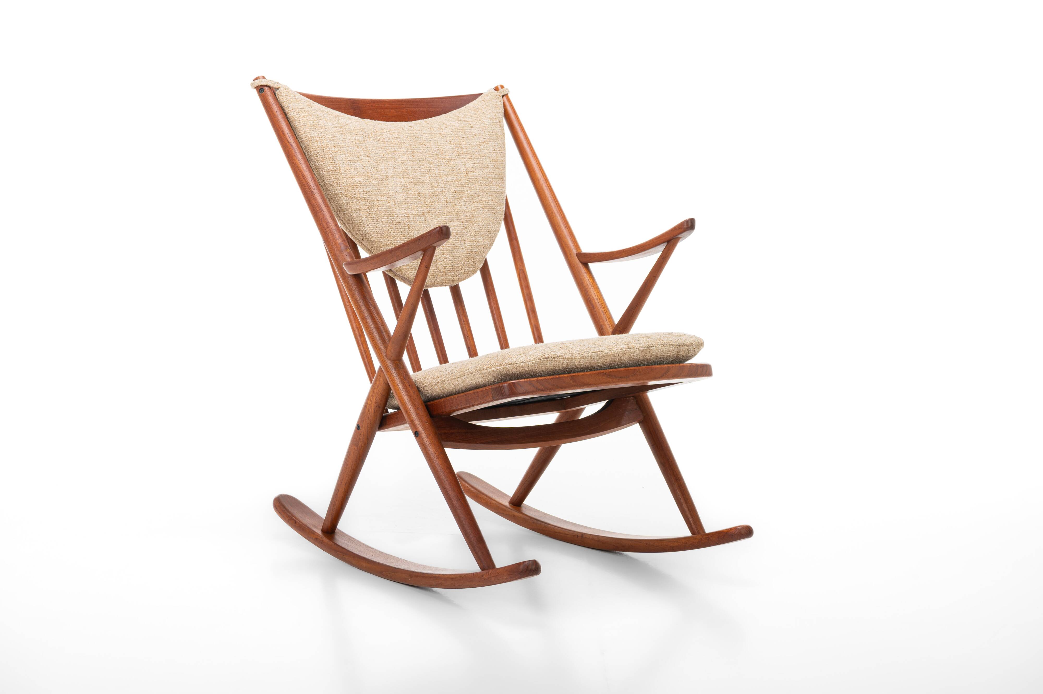 Scandinavian Rocking Chair by Frank Reenskaug for Bramin, Denmark, 1960s