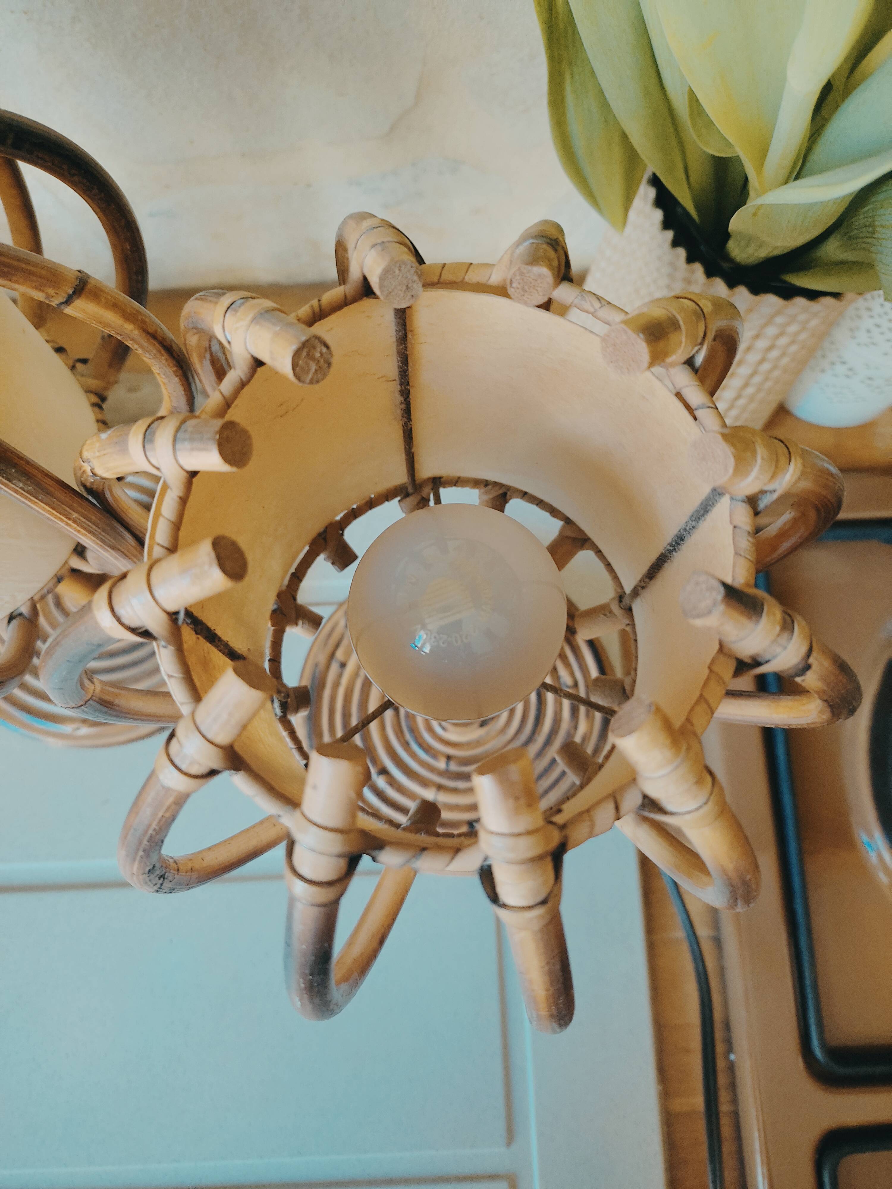 Lampes de chevet en rotin