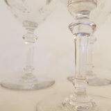 6 Baccarat crystal champagne cups, around 1920