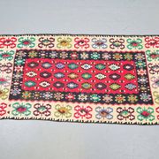 Tapis mural boho vintage Kelim, années 1950