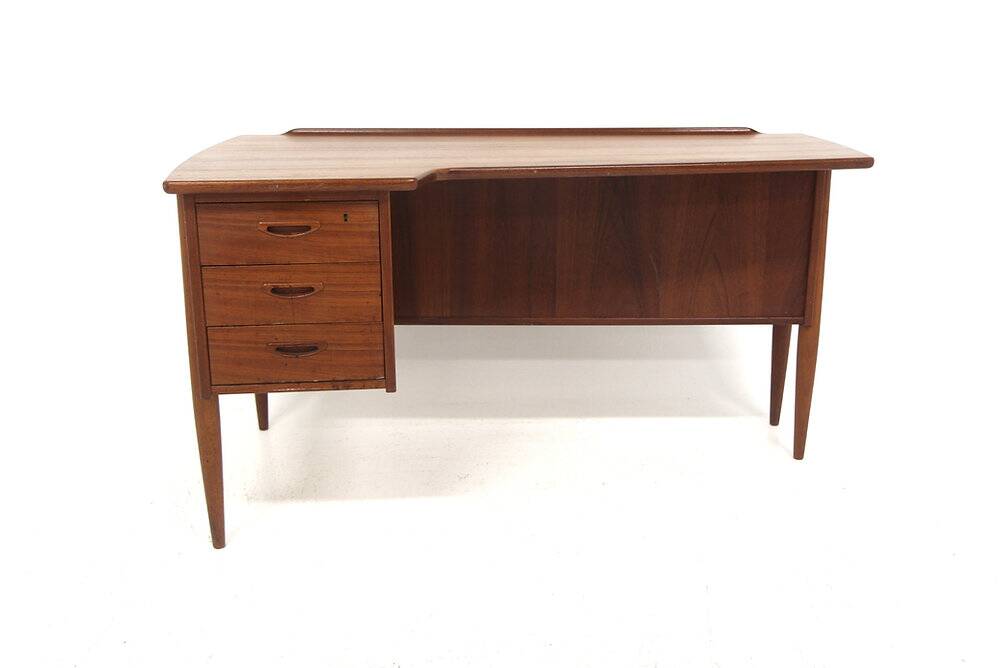 Scandinavian teak desk, Göran Strand, Lelångs Möbelfabrik, Sweden, 1950