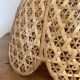 Vintage rattan flower pendant